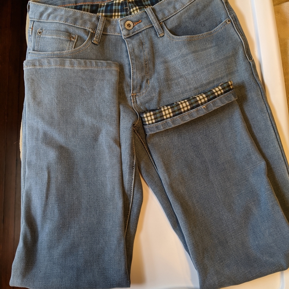 Fleece lined jeans